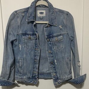 Old Navy Women's Distressed Blue Jean Jacket